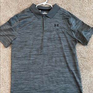 Under Armour Kids' Black and Gray Polo Shirt